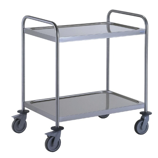 [GL885] Chariot de service 2 plateaux Tournus 800x530mm