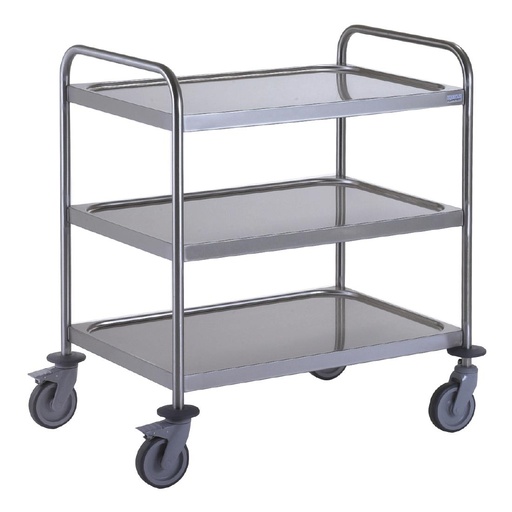 [GL886] Chariot de service 3 plateaux Tournus 800x530mm