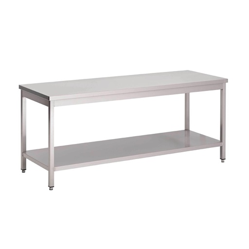 [GS031] Table de préparation inox 304 avec étagère basse Gastro M 85x100x70cm