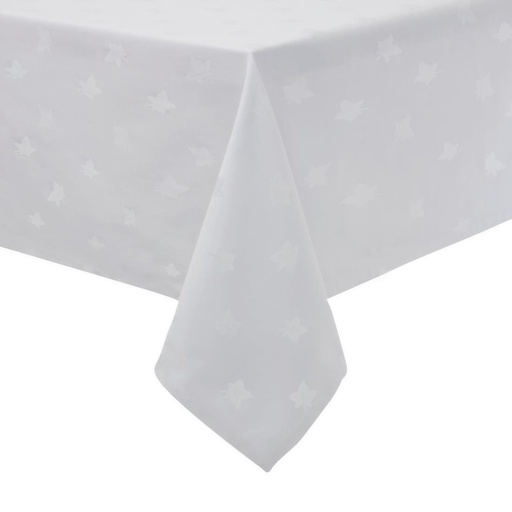 [GW445] Nappe rectangulaire blanche feuilles de lierre Mitre Luxury Luxor 1350 x 1780mm