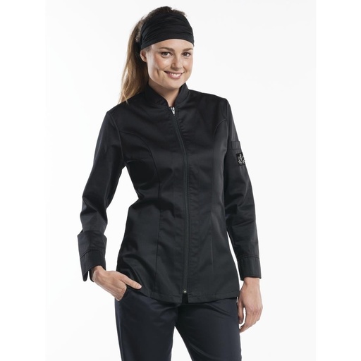 [H624-XS] Veste de cuisine femme Chaud Devant Monza noire XS