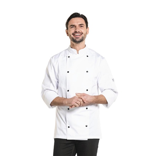 [H627-XL] Veste de cuisine mixte Chaud Devant Firenze blanche XL