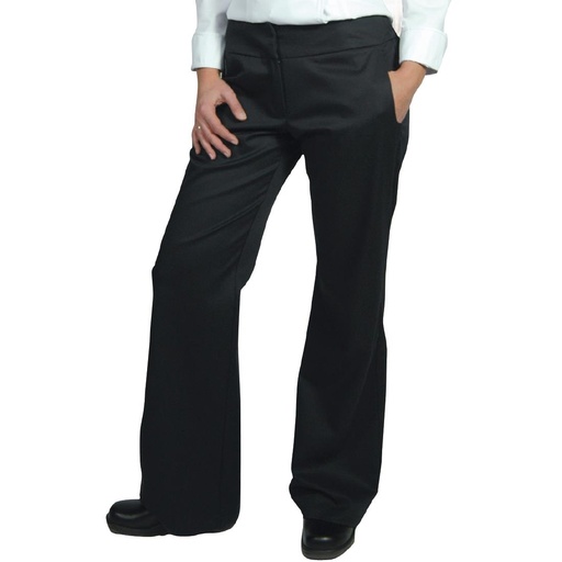 [H782-XXXL] Pantalon de cuisine stretch femme Chaud Devant noir 3XL