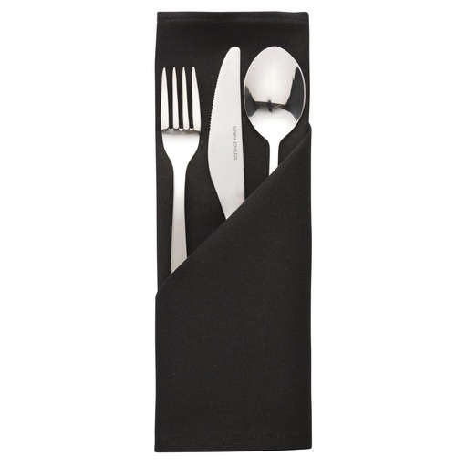 [HB561] Serviettes noires en polyester Mitre Essentials Occasions 