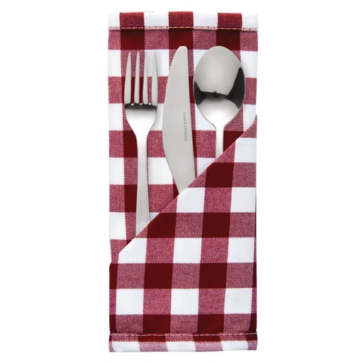 [HB580] Serviettes à carreaux rouges en polyester Mitre Comfort Gingham 