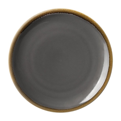 [HC386] Assiettes plates rondes Olympia Kiln grises 280mm