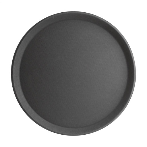 [J847] Plateau antidérapant en fibre de verre Olympia Kristallon rond noir 406mm