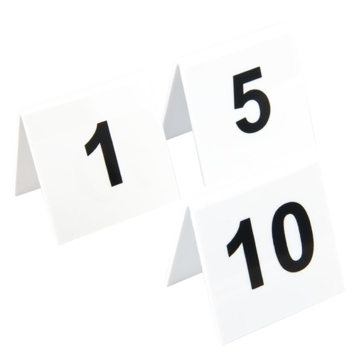 [L981] Lot de numéros de table en plastique Olympia 1-10