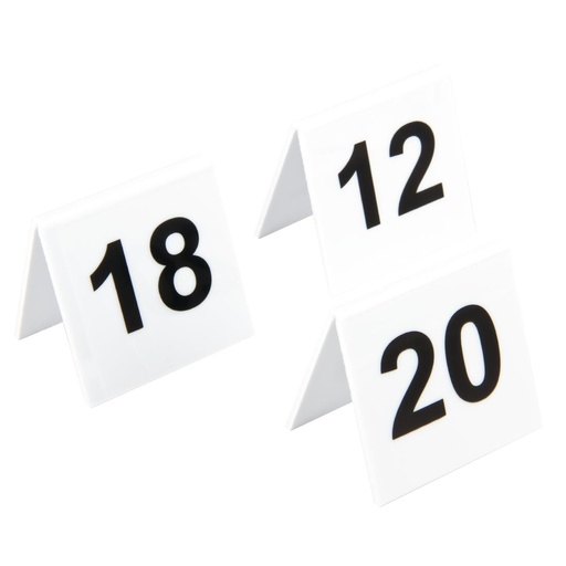 [L982] Lot de numéros de table en plastique Olympia 11-20