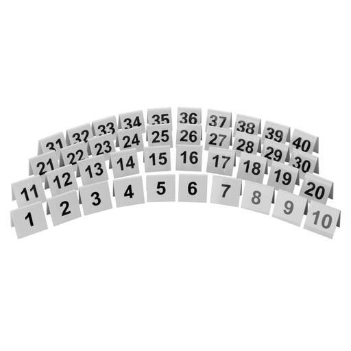 [L984] Lot de numéros de table en plastique Olympia 31-40