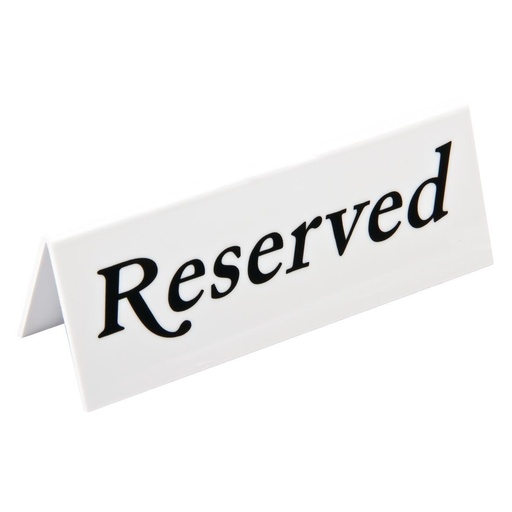 [L988] Chevalets de table en plastique Olympia "Reserved" (lot de 10)