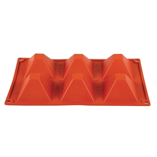 [N943] Plaque 6 pyramides en silicone Pavoni Formaflex