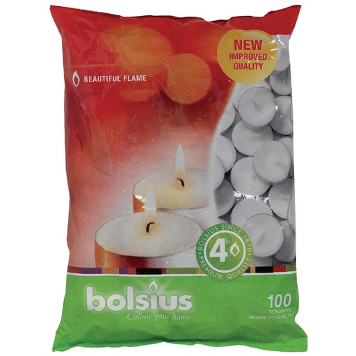 [P950] Bougies chauffe plats Bolsius 4 heures (Lot de 100)