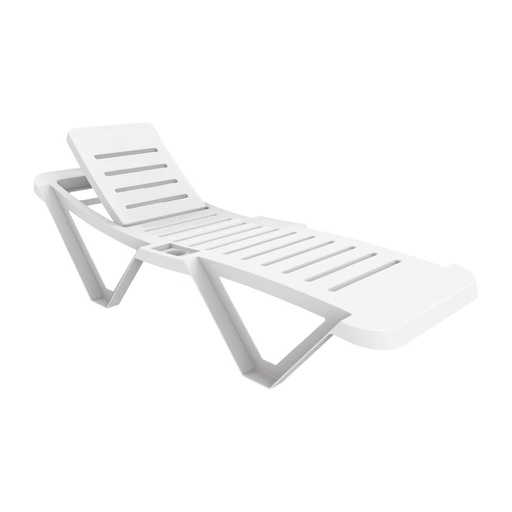 [SA678] Chaises longues en polypropylène blanches Resol (lot de 4)