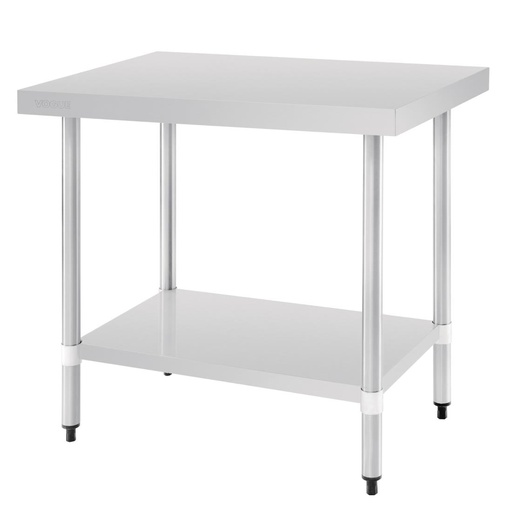 [T375] Table de préparation sans rebord en acier inoxydable Vogue 900 x 600mm