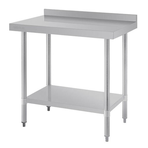 [T380] Table de préparation avec rebord en acier inoxydable Vogue 900 x 600mm