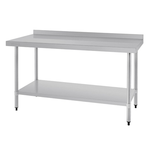 [T382] Table de préparation avec rebord en acier inoxydable Vogue 1500 x 600mm