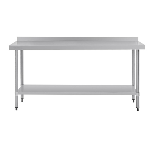 [T383] Table de préparation avec rebord en acier inoxydable Vogue 1800 x 600mm