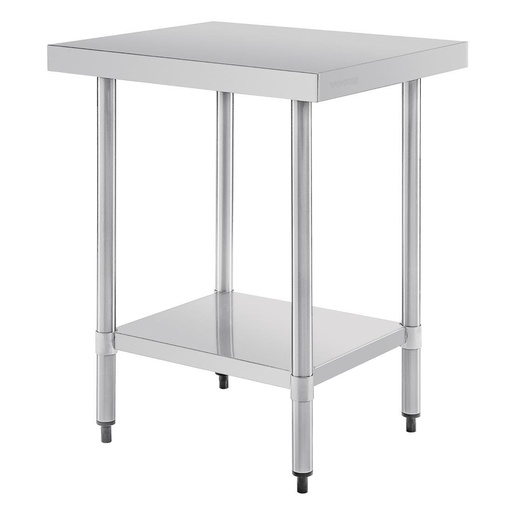 [T389] Table de préparation sans rebord en acier inoxydable Vogue 600 x 600mm