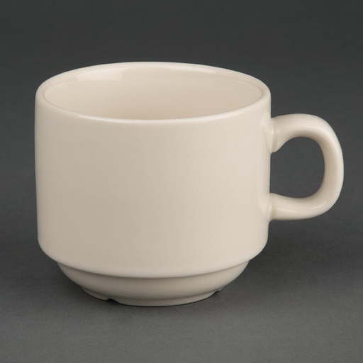 [U106] Tasse à thé empilable Ivory Olympia 206ml (Lot de 12)