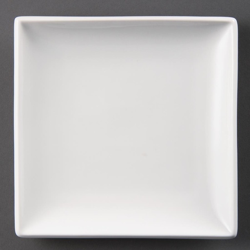 [U155] Assiettes carrées blanches Olympia Whiteware 240mm (lot de 12)