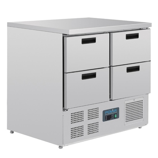 [U638] Table réfrigérée compacte 4 tiroirs 240L Polar Série G