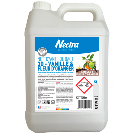 [DEVA3D] NETTOYANT BACTERICIDE SOL FLEUR D'ORANGER 5L