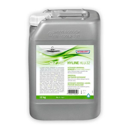 [HLU32] HLU-32 hyline HOBART PRODUIT LAVAGE SANS CHLORE 12kg lave vaisselle