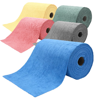 [BOMUJA] BOBINE MICROFIBRE ECOLINE JAUNE- 75 lavettes 30x30cm prédécoupées -- OEKO-TEX