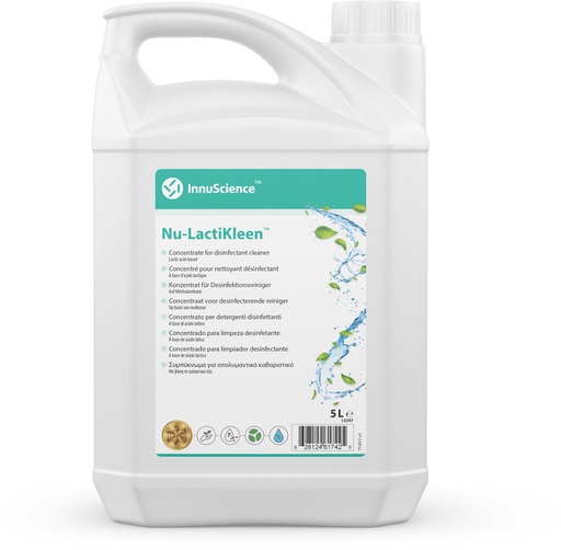 [lactikleen] Nu-Lactikleen – Nettoyant, Détartrant et Désinfectant à base d’acide lactique (5L)