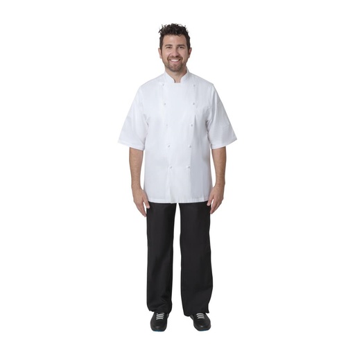 [A915-44] Veste chef unisexe Chef Works Executive Capri blanche EU44