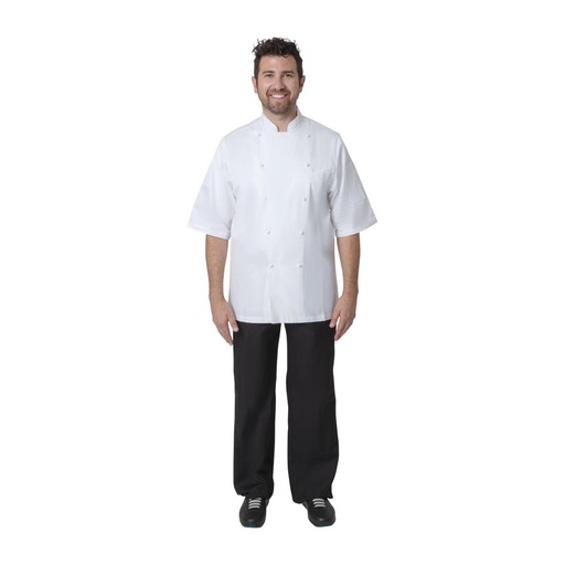 [A915-56] Veste chef unisexe Chef Works Executive Capri blanche EU56