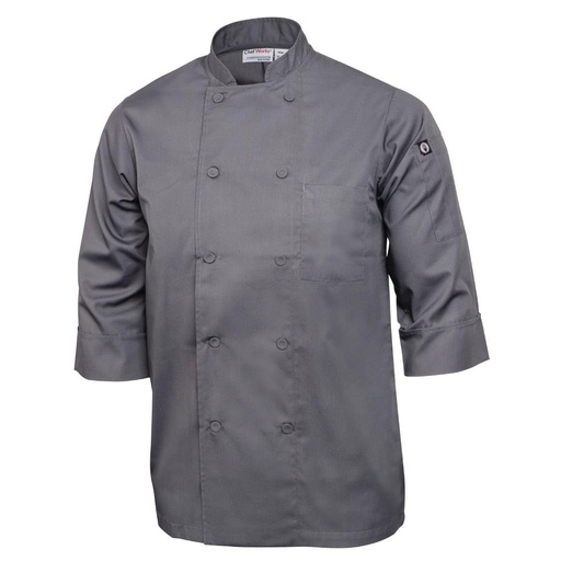 [A934-L] Veste de cuisine mixte Chef Works grise L