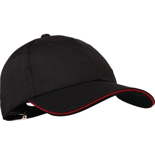 [A945] Casquette baseball Cool Vent Chef Works noire et rouge