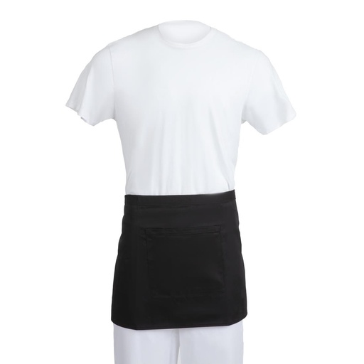 [B131] Tablier serveur court Whites noir