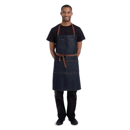 [B721] Tablier bavette Memphis Chef Works indigo