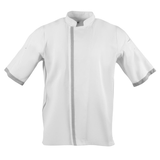 [B998-L] Veste de cuisine blanche à manches courtes Southside L