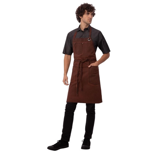 [BB202] Tablier bavette Chef Works Urban Dorset rouille